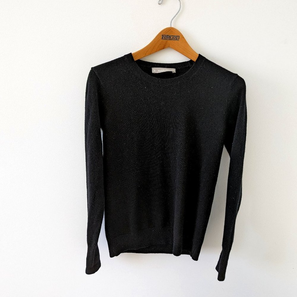 Everlane XXS black cashmere crew neck sweater